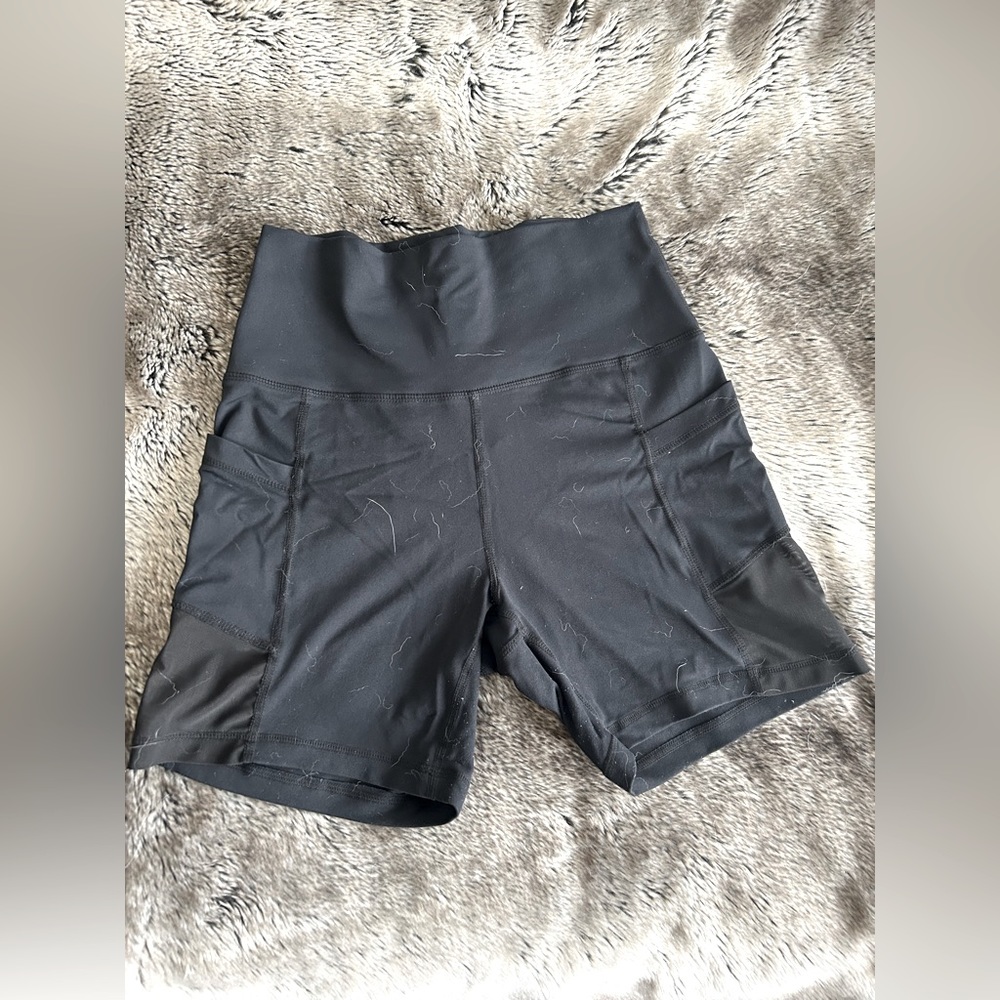 Black Sommer Ray Athletic Shorts
